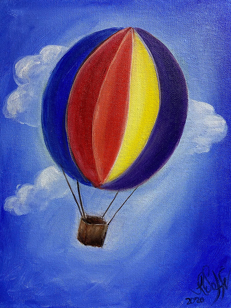 hot air balloons painting